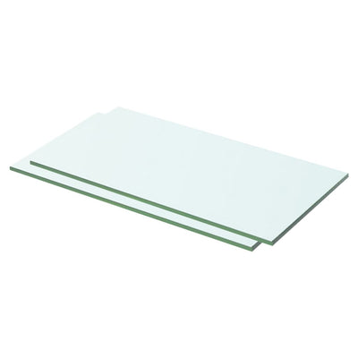 Hyllyt 2 kpl kirkas lasi 50x20 cm