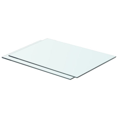 Hyllyt 2 kpl kirkas lasi 50x30 cm