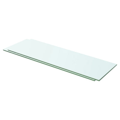 Hyllyt 2 kpl kirkas lasi 60x15 cm
