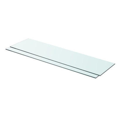 Hyllyt 2 kpl kirkas lasi 80x20 cm