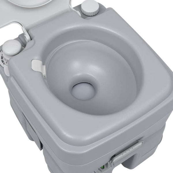 Kannettava retkeily-WC harmaa 20 + 10 l