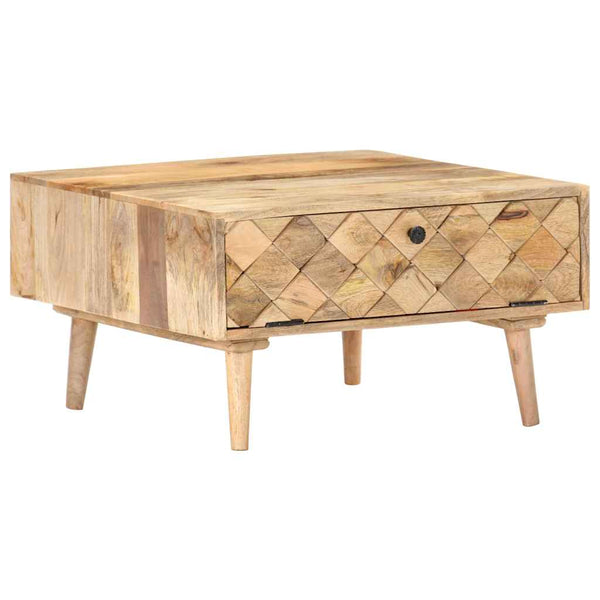 Sohvapöytä 68x68x38 cm täysi mangopuu