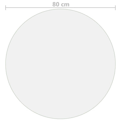 Läpinäkyvä pöytäsuoja Profirel Ø 80cm 2 mm (pvc)
