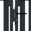 Kaksoisoviaitaportti teräs 300x125 cm antrasiitti