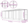 Galvanoitu kissahäkki Aliyah 6x1,5x1,5 m (teräs)