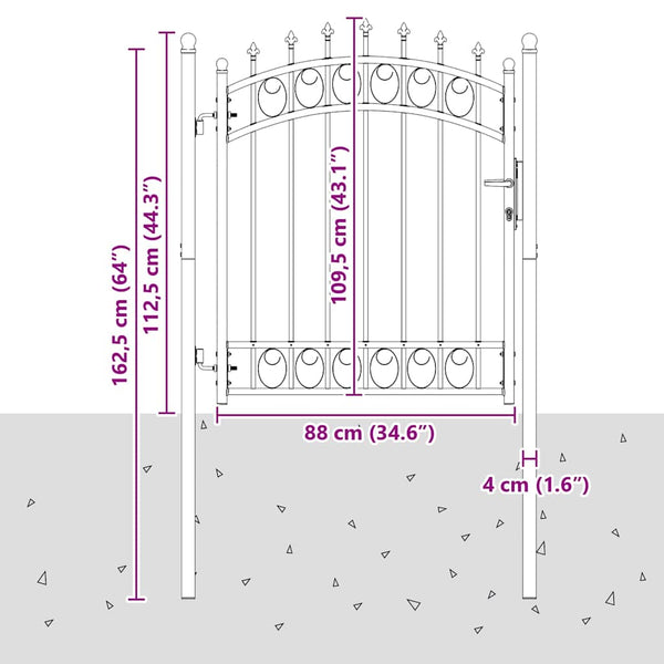 Aitaovet EMMEN 104 x 109,5 cm Lukittava Jauhemaalattu teräs