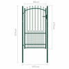 Aitausportti piikeillä EMMEN 104 x 134,5 cm Lukittava