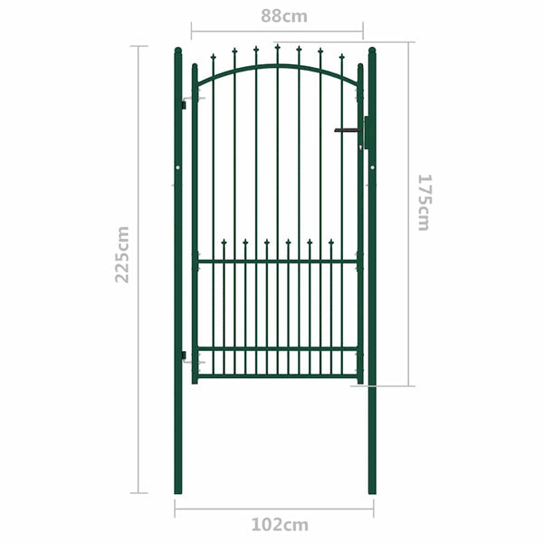Aitausportti piikeillä EMMEN 104 x 134,5 cm Lukittava