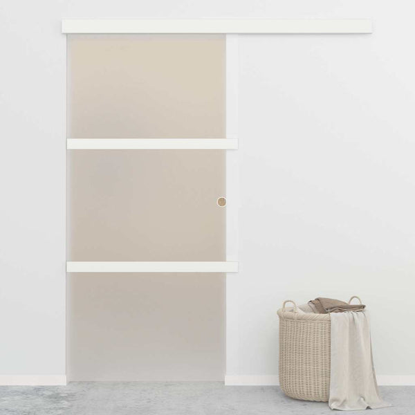 Liukuovi soft-stopeilla ESG-lasi ja alumiini 90x205 cm