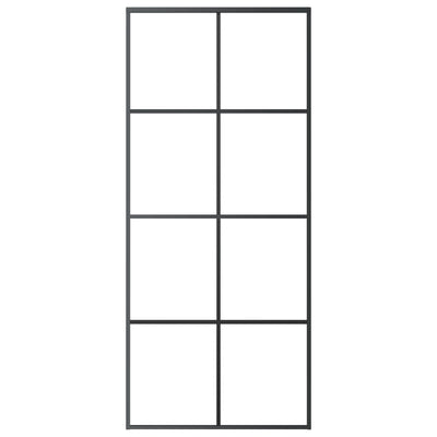 Musta liukuovi alumiini ja esg-lasi Botezatu 90x205cm