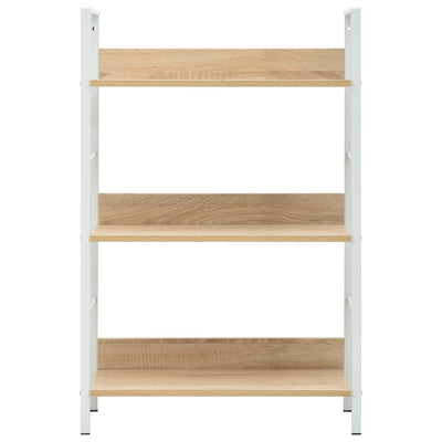 3-tasoinen kirjahylly tammi 60x27,6x90,5 cm tekninen puu