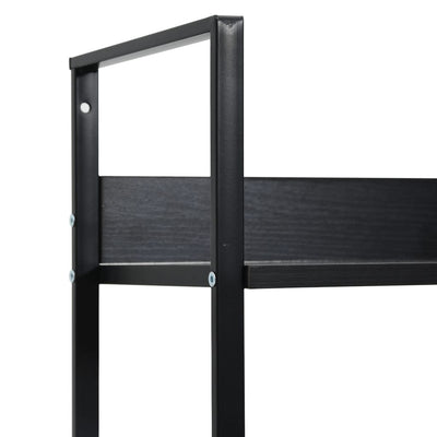 4-tasoinen kirjahylly musta 60x27,6x124,5 cm tekninen puu