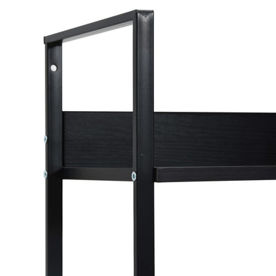 5-tasoinen kirjahylly musta 60x27,6x158,5 cm tekninen puu