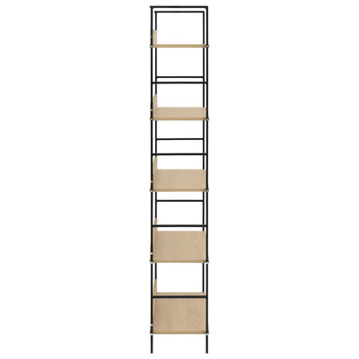 5-tasoinen kirjahylly tammi 60x27,6x158,5 cm tekninen puu