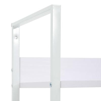 5-tasoinen kirjahylly valkoinen 60x27,6x158,5 cm tekninen puu