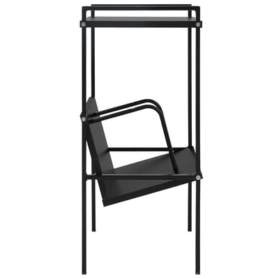 2-tasoinen Kirjahylly musta 52x28x59 cm tekninen puu