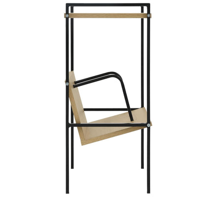 Musta ja tammi kirjahylly Azoitei 52x28x59cm (2-tasoinen, puinen)