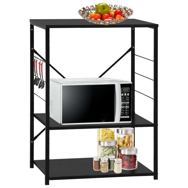 Musta mikroaaltouunikaappi Negruta 60x39,6x79,5cm (puinen)