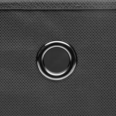 Säilytyslaatikot kansilla 10 kpl harmaa 32x32x32 cm kangas