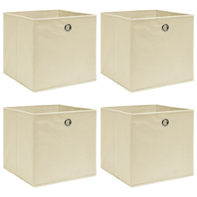 Säilytyslaatikot 4 kpl kerma 32x32x32 cm kangas