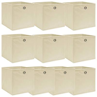Säilytyslaatikot 10 kpl kerma 32x32x32 cm kangas
