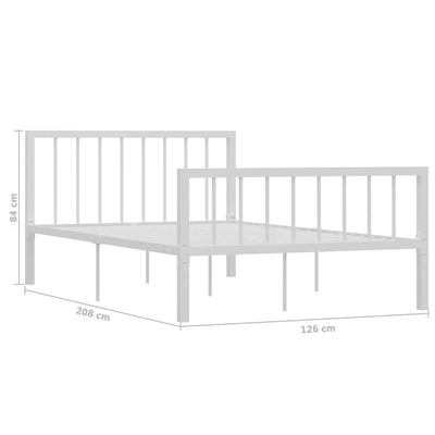 Valkoinen sängynrunko Iamandei 120x200cm (metalli)