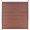 Aitasarja 4 neliöpaneelia + 1 vinopaneeli WPC 792x186 cm ruskea