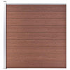Aitasarja 4 neliöpaneelia + 1 vinopaneeli WPC 792x186 cm ruskea