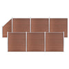 Aitasarja 6 paneelia + 1 vinopaneeli WPC 1138x186 cm ruskea