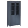 Vitriini Hill harmaa 85x37x170,5 cm täysi mänty