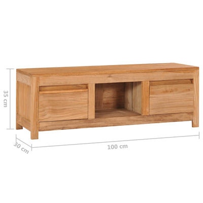 TV-taso 100x30x35 cm täysi tiikki