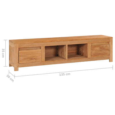 TV-taso 135x30x35 cm täysi tiikki