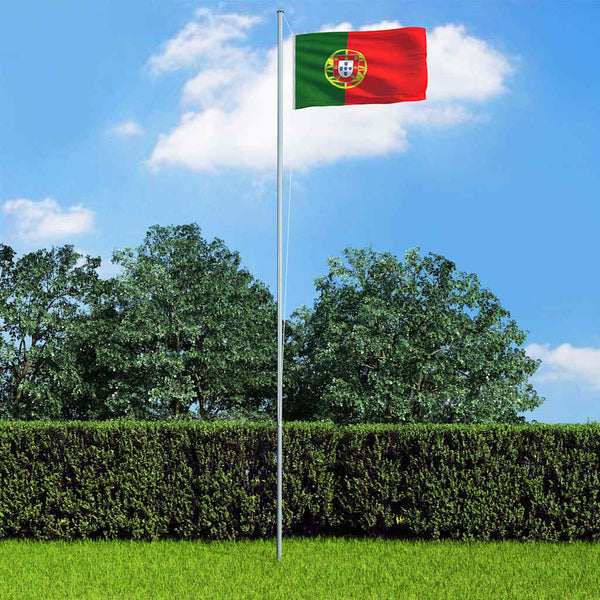 Portugalin lippu ja tanko alumiini 6,2 m