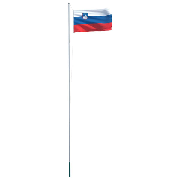 Slovenian lippu ja tanko alumiini 6,2 m