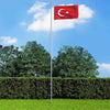 Turkin lippu ja tanko alumiini 6,2 m