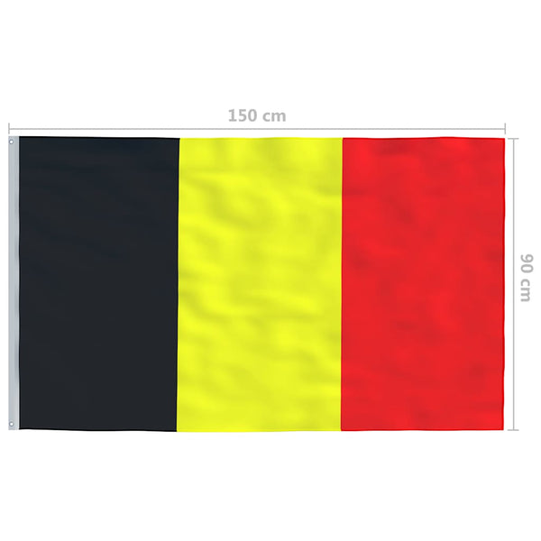 Belgian lippu ja tanko alumiini 6 m