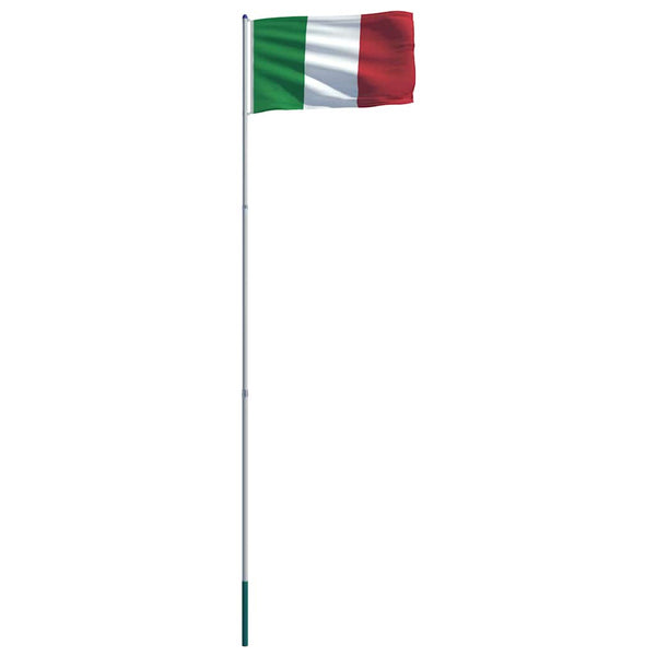 Italian lippu ja tanko alumiini 6 m