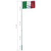 Italian lippu ja tanko alumiini 6 m