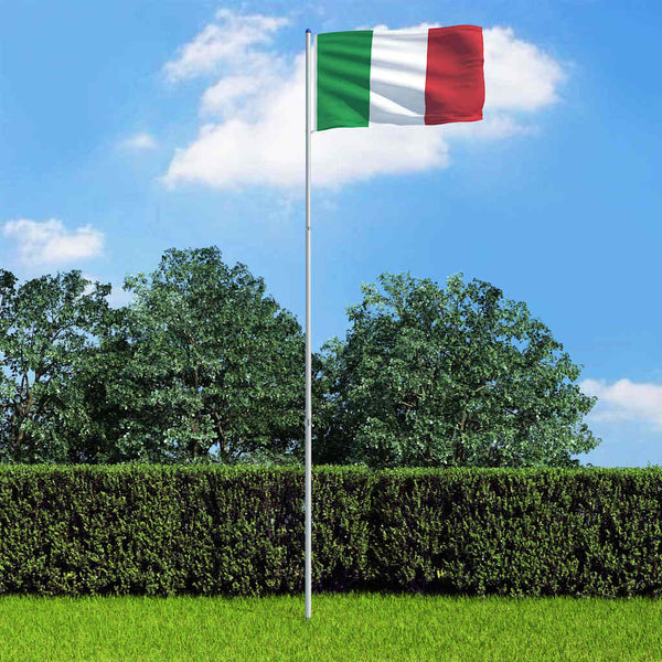 Italian lippu ja tanko alumiini 6 m