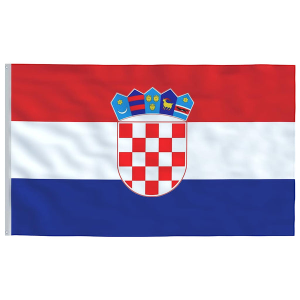 Kroatian lippu ja tanko alumiini 6 m