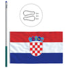 Kroatian lippu ja tanko alumiini 6 m