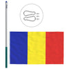 Romanian lippu ja tanko alumiini 6 m