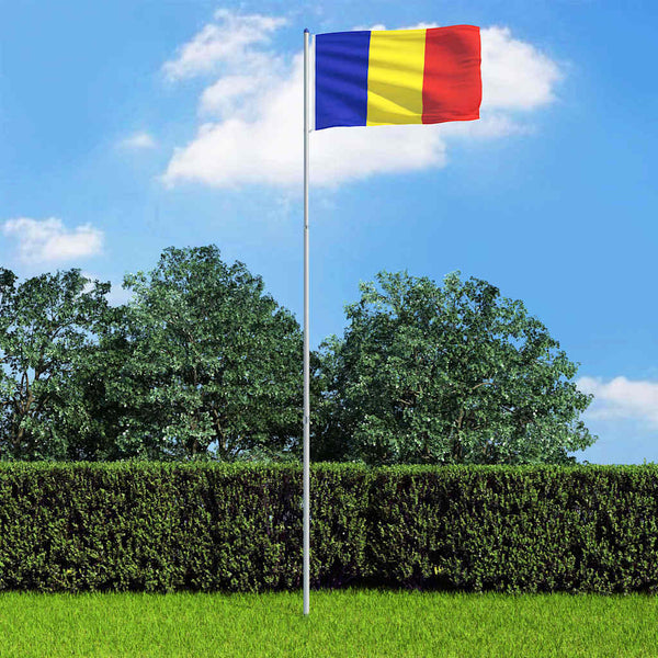 Romanian lippu ja tanko alumiini 6 m