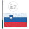 Slovenian lippu ja tanko alumiini 6 m