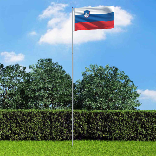 Slovenian lippu ja tanko alumiini 6 m