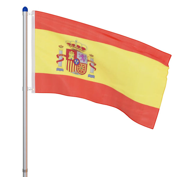 Espanjan lippu ja tanko alumiini 6 m