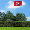 Turkin lippu ja tanko alumiini 6 m