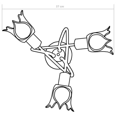 Kattovalaisin läpinäkyvillä varjostimilla 3:lle E14 lampulle