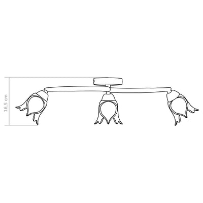 Kattovalaisin läpinäkyvillä varjostimilla 3:lle E14 lampulle