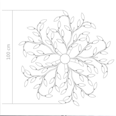 Kattovalaisin akryylikristalleilla lehdet 5xE14-polttimoa purp.